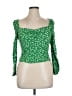 JS Collections Green Silver 3/4 Sleeve Blouse Size 14W - photo 1