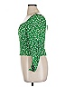 JS Collections Green Silver 3/4 Sleeve Blouse Size 14W - photo 5