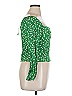 JS Collections Green Silver 3/4 Sleeve Blouse Size 14W - photo 4