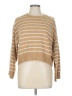 T Tahari Stripes Tan Pullover Sweater Size L - photo 1