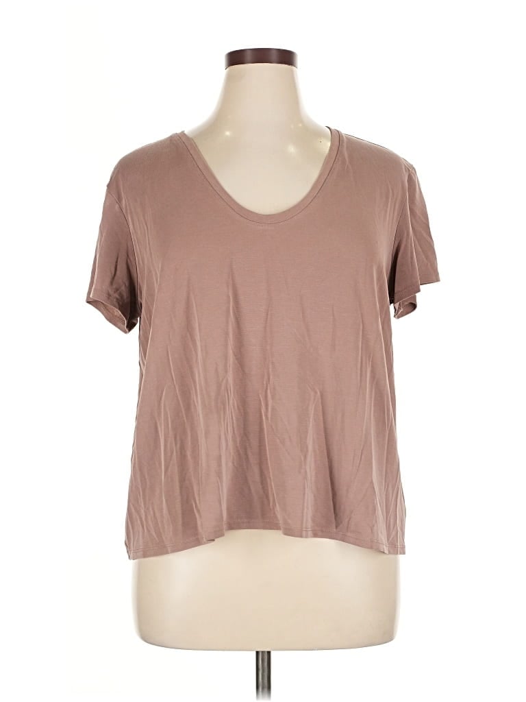 Pre-owned Express Outlet Short Sleeve T-shirt In Brown