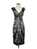 Maggy L Paisley Silver Cocktail Dress Size 4 - photo 1