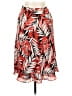 Charter Club 100% Silk Tropical Red Silk Skirt Size 10 - photo 2