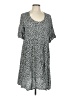 Unbranded 100% Polyester Print Gray Casual Dress Size L - photo 1