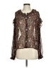 MNG Brown Long Sleeve Blouse Size 4 - photo 1