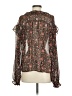 MNG Brown Long Sleeve Blouse Size 4 - photo 2