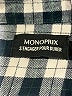 Monoprix Checkered-gingham Green Long Sleeve Button-Down Shirt Size 6 - photo 3