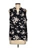 Carolina Belle Floral Multi Color Black Sleeveless Blouse Size M - photo 1