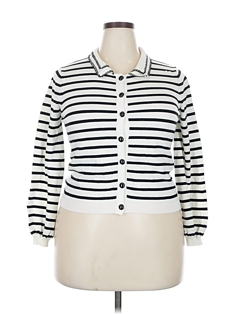 Pre-owned Molly Bracken Cardigan Sweater In White