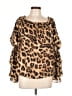 Essue 100% Polyester Brown 3/4 Sleeve Blouse Size L - photo 1