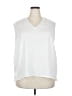 Vince Camuto 100% Polyester White Sleeveless Blouse Size 2X - photo 1