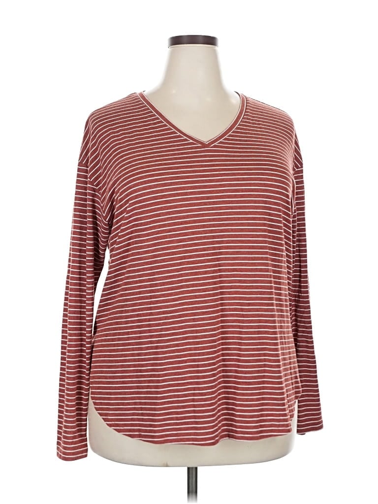 Pre-owned Faded Glory 3/4 Sleeve T-shirt In Red