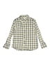 Crewcuts Checkered-gingham Ivory Long Sleeve Button-Down Shirt Size 7 - photo 1