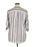 Torrid 100% Modal Stripes Gray 3/4 Sleeve Button-Down Shirt Size 1X Plus (1) - photo 2