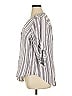 Torrid 100% Modal Stripes Gray 3/4 Sleeve Button-Down Shirt Size 1X Plus (1) - photo 5