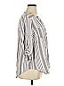 Torrid 100% Modal Stripes Gray 3/4 Sleeve Button-Down Shirt Size 1X Plus (1) - photo 4