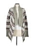 Self Esteem 100% Acrylic Chevron-herringbone Gray Cardigan Size M - photo 1