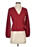 TeXTURE & THREAD Madewell Burgundy Long Sleeve Blouse Size XS - photo 1