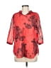 Fig Red 3/4 Sleeve Blouse Size M - photo 1