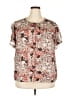 Unbranded 100% Polyester Silver Short Sleeve Blouse Size 2X - photo 1
