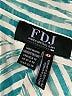FDJ 100% Viscose Print Teal 3/4 Sleeve Button-Down Shirt Size 10 - photo 7
