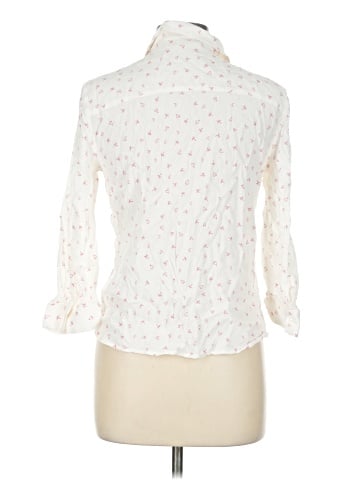 LC Lauren Conrad 3/4 Sleeve Button-Down Shirt (view 2)