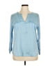 Soho 100% Rayon Blue Long Sleeve Blouse Size XL - photo 1