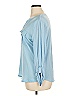 Soho 100% Rayon Blue Long Sleeve Blouse Size XL - photo 5