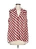 Laundry by Shelli Segal Checkered-gingham Red Sleeveless Blouse Size M - photo 1