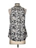 Perseption Silver Black Sleeveless Blouse Size S - photo 2