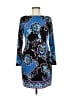 Evan Picone Graphic Blue Casual Dress Size 8 (petite) - photo 1