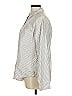 Maurices Stripes Silver Long Sleeve Button-Down Shirt Size M - photo 5