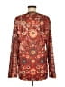Unbranded Aztec Or Tribal Print Red Long Sleeve Henley Size M - photo 2