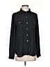 Ann Taylor LOFT 100% Polyester Solid Black Long Sleeve Blouse Size S - photo 1