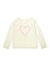 Gymboree 100% Acrylic Hearts Ivory Pullover Sweater Size 7 - 8 - photo 1