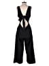 Isalis 100% Polyester Solid Black Jumpsuit Size L - photo 2