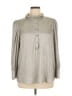 Wyse Metallic Silver Long Sleeve Blouse Size 14 (6) - photo 1