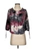 American Eagle Outfitters Tie-dye Ombre Purple Gray 3/4 Sleeve Blouse Size S - photo 1