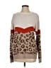 Wanna B 100% Acrylic Animal Print Brown Pullover Sweater Size S - photo 1