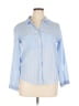 Sfera Polka Dots Blue 3/4 Sleeve Button-Down Shirt Size XL - photo 1