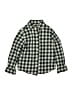 Monoprix Checkered-gingham Green Long Sleeve Button-Down Shirt Size 6 - photo 1