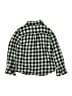 Monoprix Checkered-gingham Green Long Sleeve Button-Down Shirt Size 6 - photo 2