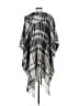 Echo 100% Polyester Gray Tan Poncho One size - photo 2