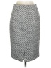 Ann Taylor 100% Polyester Chevron-herringbone Gray Casual Skirt Size 0 - photo 2