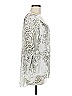 Tempo Paris Animal Print Silver Ivory 3/4 Sleeve Blouse Size M - photo 4