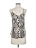 Lavender Brown 100% Rayon Animal Print Silver Sleeveless Blouse Size S - photo 1
