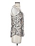 Lavender Brown 100% Rayon Animal Print Silver Sleeveless Blouse Size S - photo 4