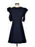 Aqua Solid Blue Casual Dress Size S - photo 1