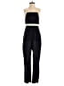 BCBGMAXAZRIA 100% Silk Color Block Black Jumpsuit Size 4 - photo 1