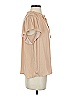 Maison d' Amelie 100% Polyester Tan Short Sleeve Blouse Size XS - photo 4
